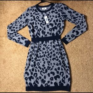 Old Navy, Long-Sleeved, Navy Blue Sweater Dress